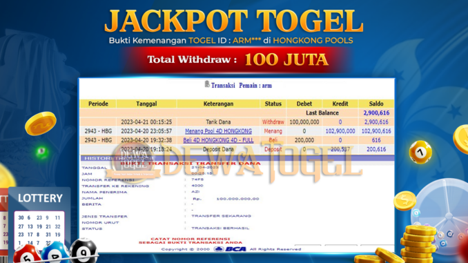 BUKTI JACKPOT DEWATOGEL #206 BUKTI JACKPOT DEWATOGEL #206